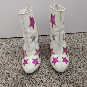YRU Gem Star Glitter Ankle Boots Size 9